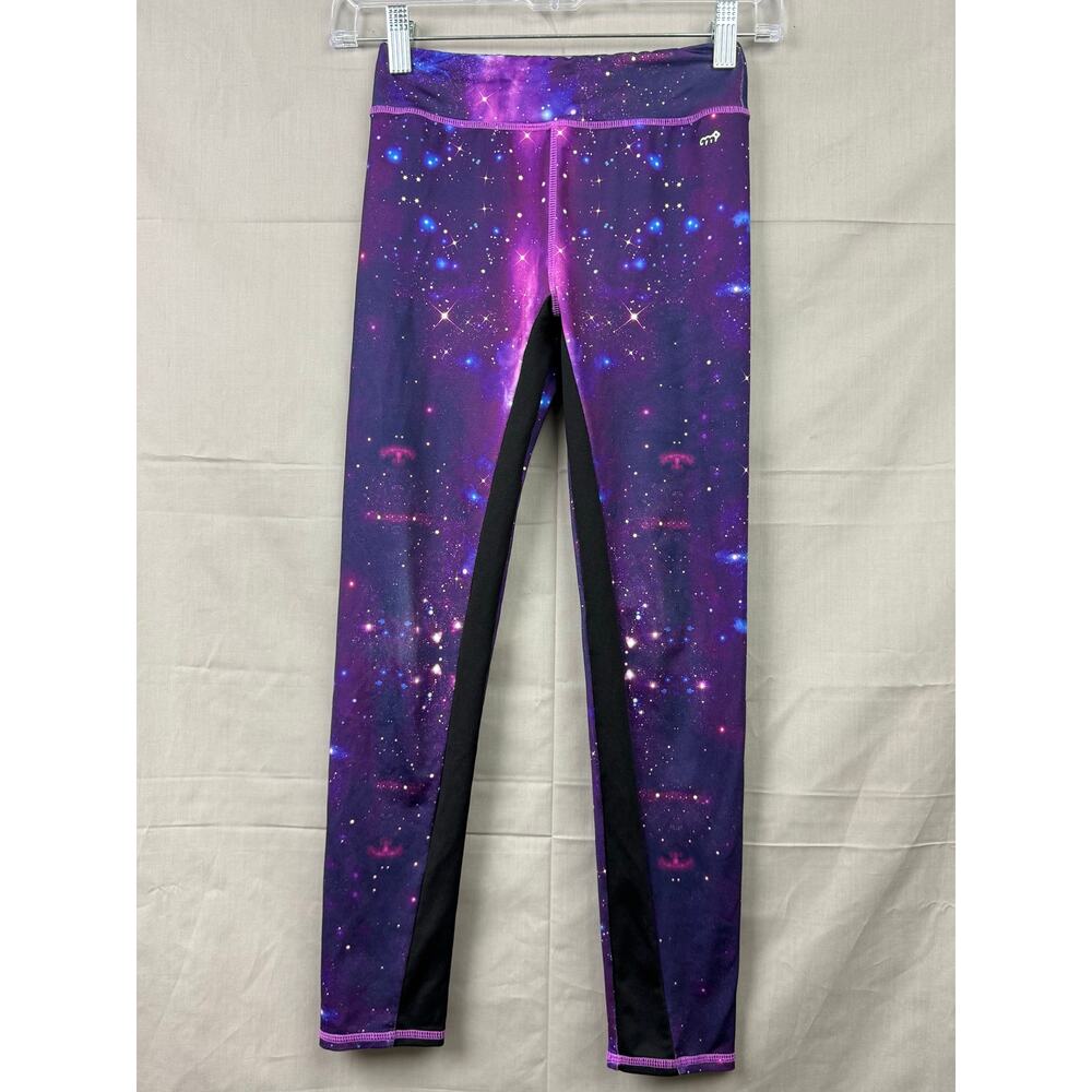 More Than Magic Girls Purple Galaxy Design Leggings, Size M (7/8)